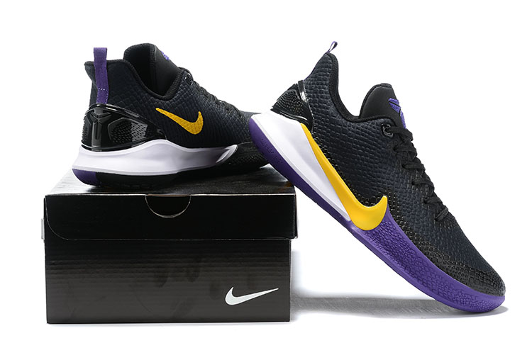 New Men Nike Mamba EP Kobe Black Yellow Purple White Shoes